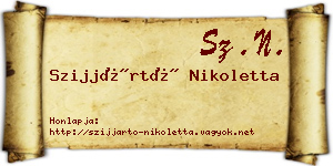 Szijjártó Nikoletta névjegykártya
